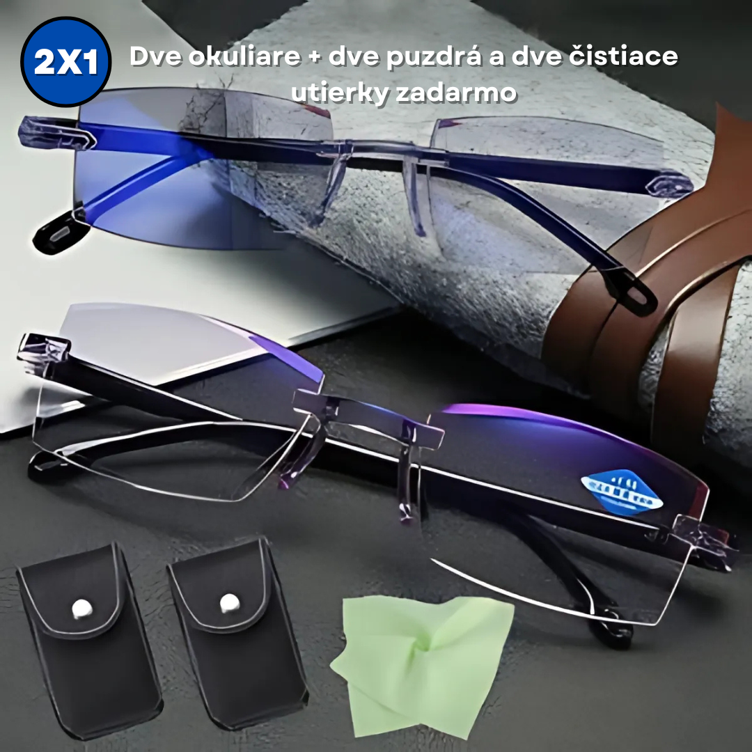 Vision™ Multifokálne Okuliare + kožené puzdro (ackia 1+1 zdarma)